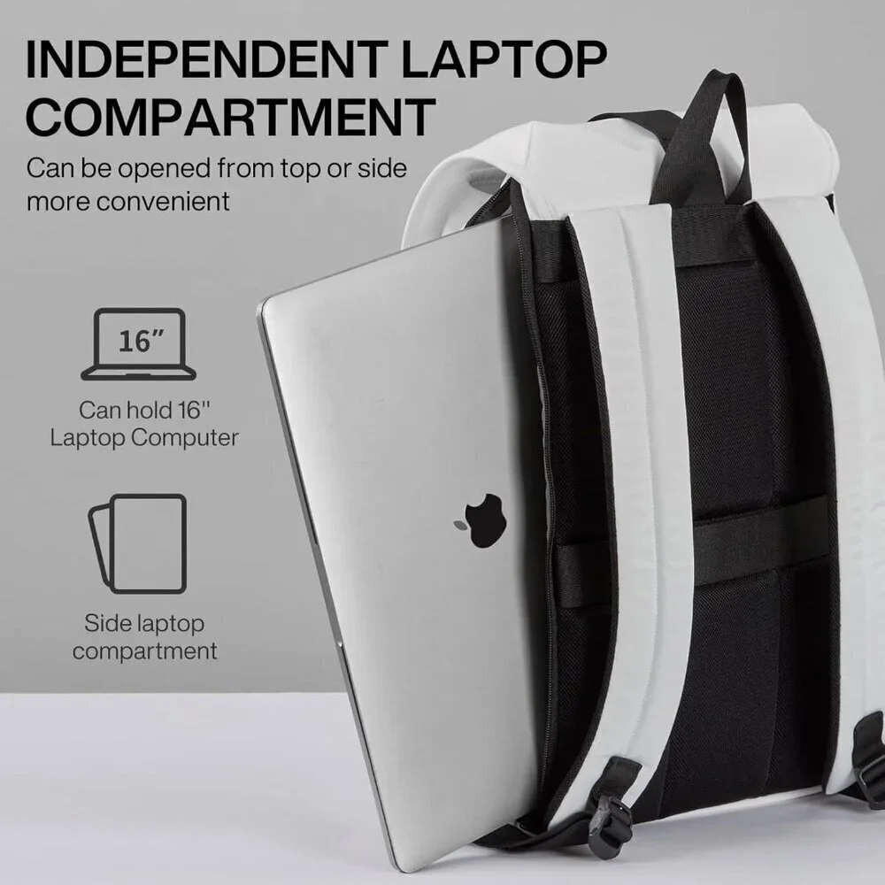 ✨White Travel Laptop Carry Backpack Waterproof Lightweight Casual Weekender Bags